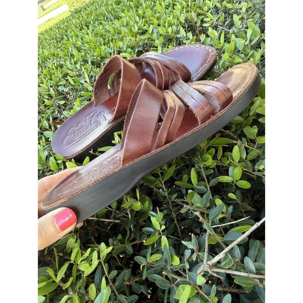 Al Badawi Camel brand handmade leather‎ biblical Jesus sandals Made In Jerusalem